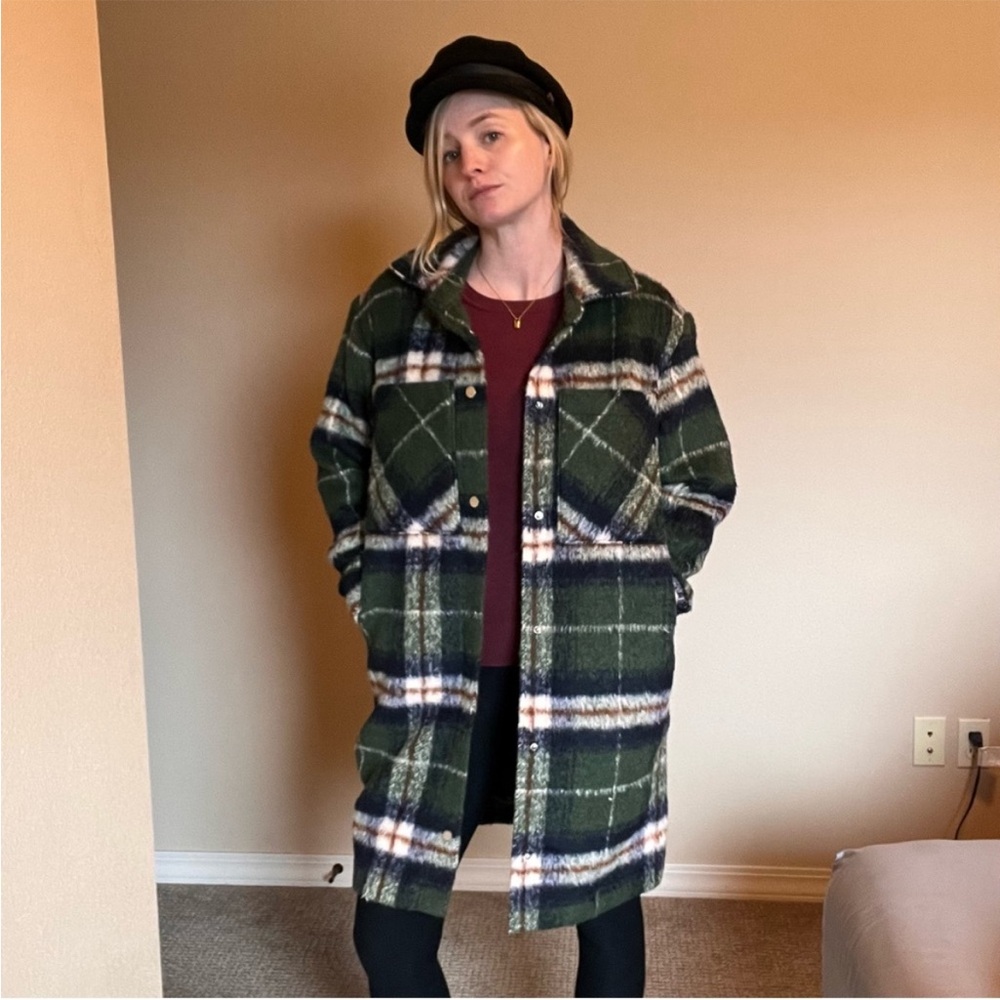A&F Long-Length Wool-Blend Shirt Jacket